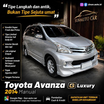 Toyota Avanza 1.3L G Manual 2014