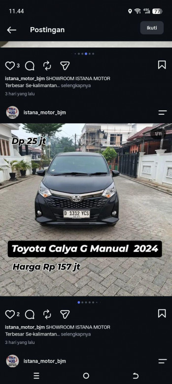 Toyota Calya 1.2L G Manual 2024
