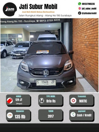 Honda Brio 1.2L RS Automatic 2017